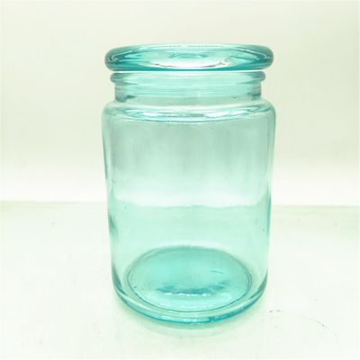 750 ml large glass jar with lid colored glass jar Sedex 4 standard factory
