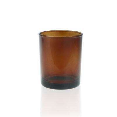 brown candle glass holders for home decoration