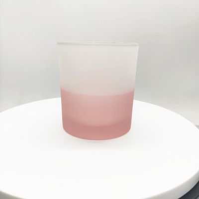 frosted custom candle container 10 oz colored glass candlesticks