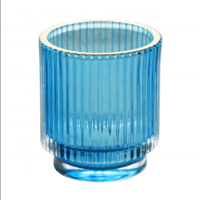 Wholesale luxury candle jars glass spray color bowl candle jar for home decoration