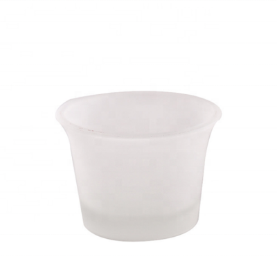 Wholesale white glass candle jars in bulk frosted glass candle jars for home decoration