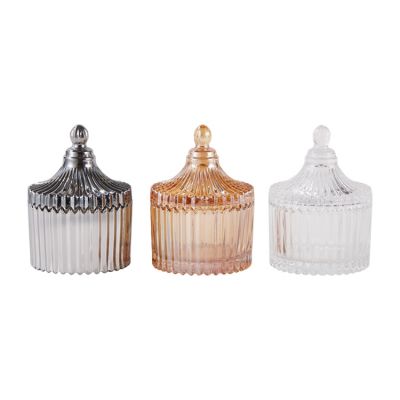 candy glass jars for candle making Colored Scented Glass Container mini candle jars with lid
