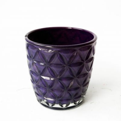 Wholesale custom shaped bulk glass candle holders for home decoration