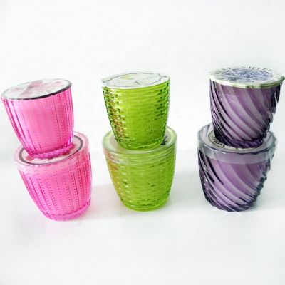 Wholesale fashion round glass candle holder very cheap glass candle jar