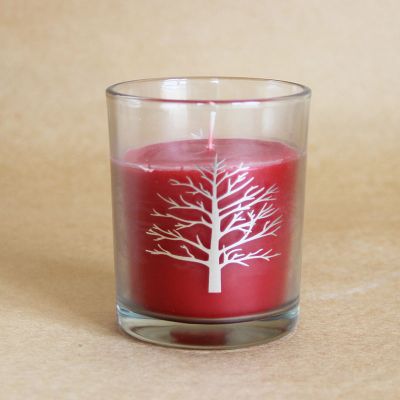 wholesale clear glass candle jar for home decoration