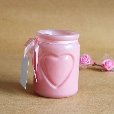 New heart Valentines Day Gift glass candle jar candle holder