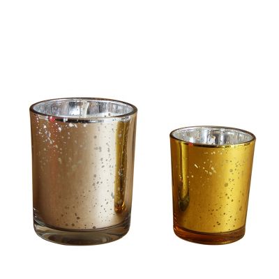 high quality gold glass candle holder candle glass jar