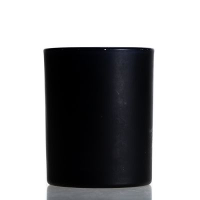Black Coloured Candle Jar 130ml Empty Glass Candle Holders For Home Decor