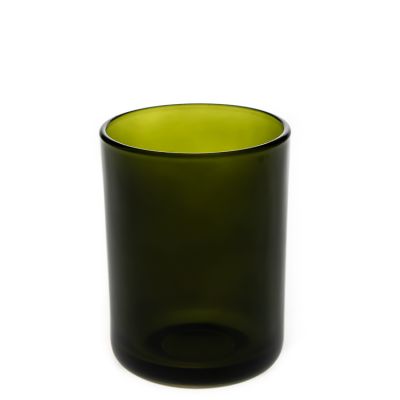 Cylinder Round 330ml Candle Holder /Green Empty 12oz Glass Cup for Candle Making