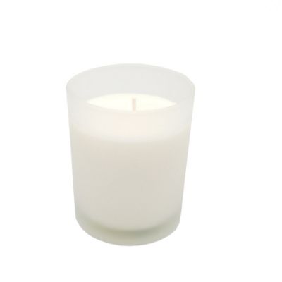 Cylinder Straight Round Wide Mouth Matte Coloured empty 200ml frosting candle holder glass candle jars
