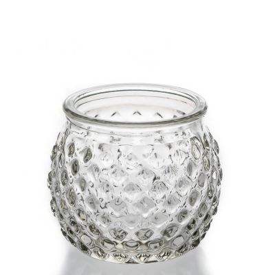 Custom Candle Jar Empty 160ml Clear Crystal Glass Candle Container For Home Decoration