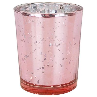 glass material candle holder hot sale wholesale candle jars wholesale with red color