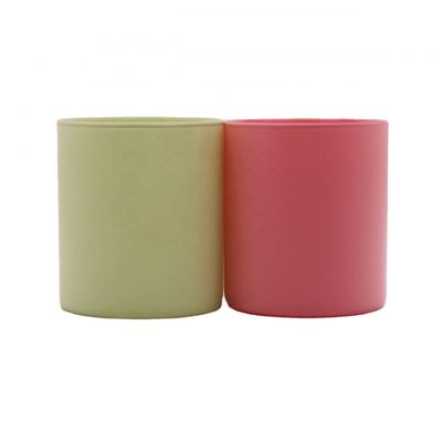 Wholesale High Quality Custom Color Frosted Glass Candle Holder