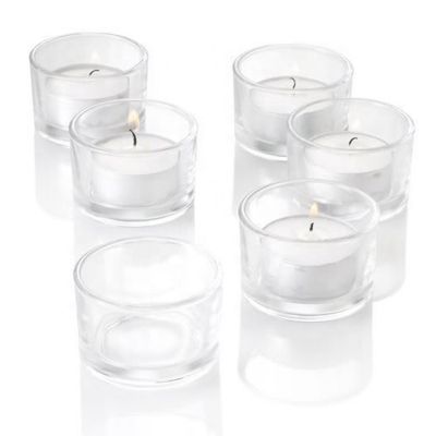 Clear glass candleholder,votive glass candle container,tealight candle holder