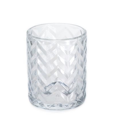 Customized Clear Glass Candle Container Empty Cylindrical Candle Holder For Home Decor