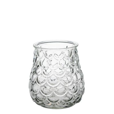 Fast Delivery OEM 450ml Transparent Empty Unique Round Luxury Candle Holder