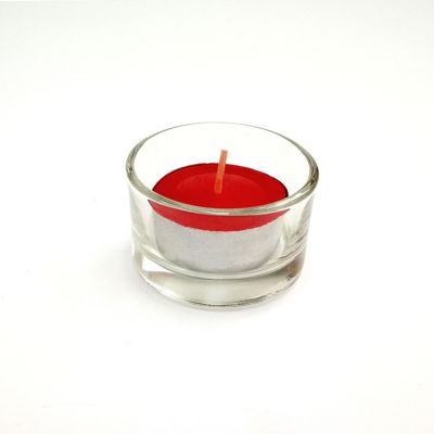 Short Empty Cut Glass Jar Candle Container For Candle Making