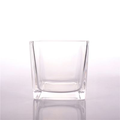 Luxury Matt White Square Glass Candle Jar For Candle Making