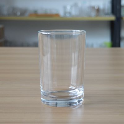 Round transparent glass candle holder with 400ml capactiy