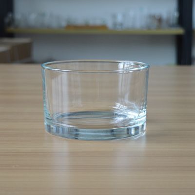 Factory direct supply 700ml round glass candle container candle holder