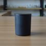 High quality matt black glass candle jar with bamboo lid