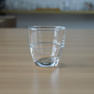 Heat resistant thick wall folable glass cup for candle
