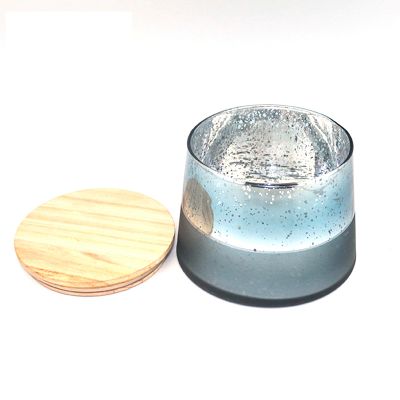 Wax Candle Glass with 3 Wick Candle Jar Glass with Dome Lid