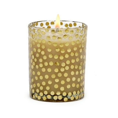 Wedding Scent Candle Glass Container with Gold Speckles