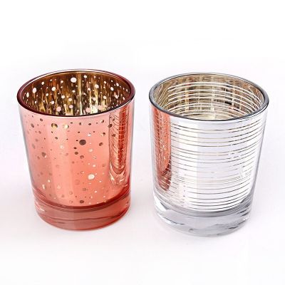Wholesale custom printing glass jars for candle making glass candle jars and holders with metal lids for candles