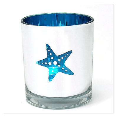 High quality decorative glass candle cup coffee scented wax in glass jar