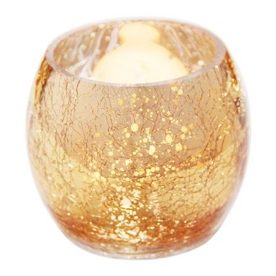set of 2 high quality wedding decoration gold glass votive candle holder for home decor