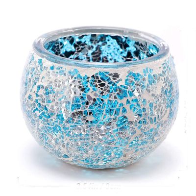 Beautiful Glass Tealight Holder Colorful Wedding Gift Handmade mosaic candle holder for Wedding Party Decorative Centerpiece