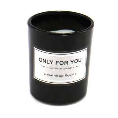 Black Color Glass Jar Home Decor Gift Candle