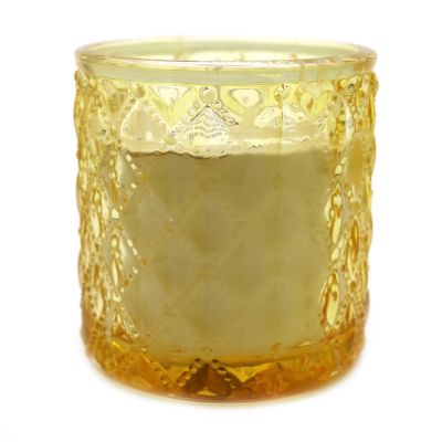 Factory direct hot sales custom made quality multi-color glass candle jar