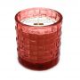 Factory red candle glass jar glass candle holder