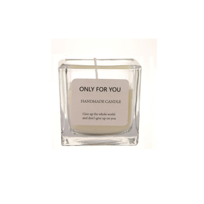 Wholesale Mini Square Clear Glass Candle Jar For Home Decor