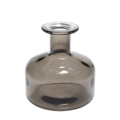 300ml grey empty round long neck reed aroma diffuser glass bottle