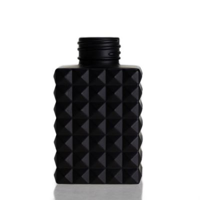 Black color fragrance diffuser 100ml reed diffuser glass bottle with cap
