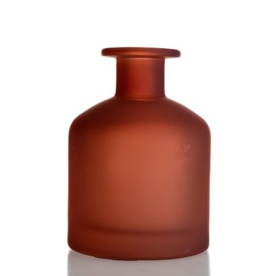 Frosted design red glass diffuser bottle 250ml oil fragrance bottle for air fresh