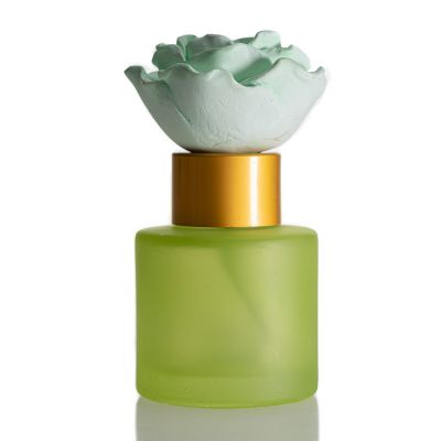 Green Color Reed Diffuser Bottle 50ml Diffuser Glass Bottle For Fragrance
