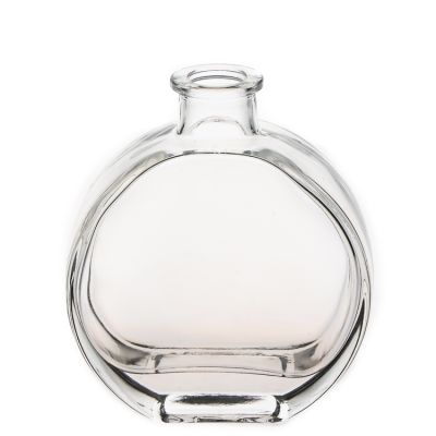 Hot sale 100ml 200ml Flat Round Shape Thick Base Reed Diffuser Bottle Wholesale