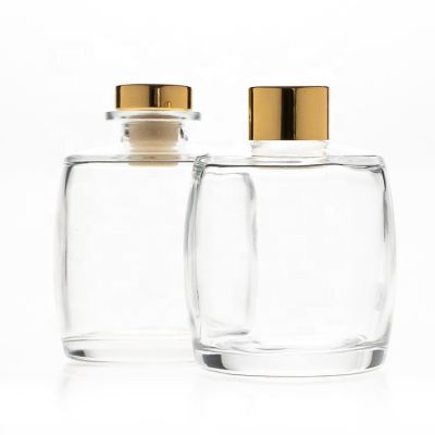 Hot Selling 250 ml Empty Round Bayonet Neck Container 8 oz Glass Fragrance Diffuser Bottle Wholesale