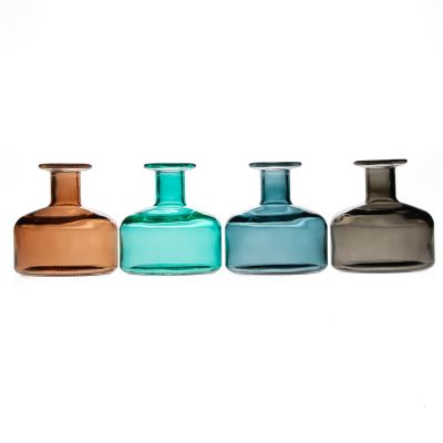 New Design Various Spraying Colorful Room Decorative Bottles 300ml Empty Fragrance Reed Diffuser Glass Bottles