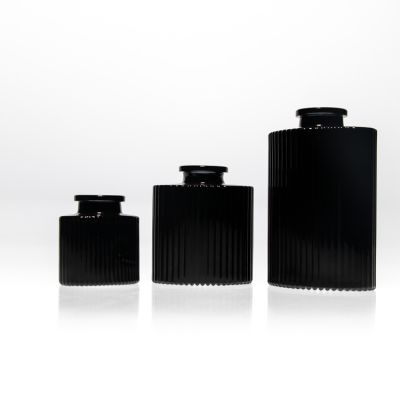 30ml 100ml 200ml White / Black Arabic Oil Black Fragrance Bottle Empty Aroma Diffuser Glass Bottle