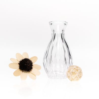50ml 100ml stocked unique shaped reed diffuser bottle with cork stopper