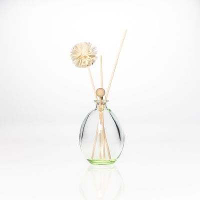 New Design Decor Vase 250 ml Light Green Aroma Reed Diffuser Glass Bottle