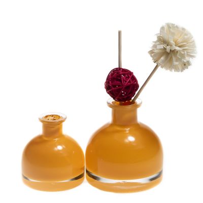 half ball shaped 50ml natural aroma container flower diffuser glass reed diffuser bottles wholesale