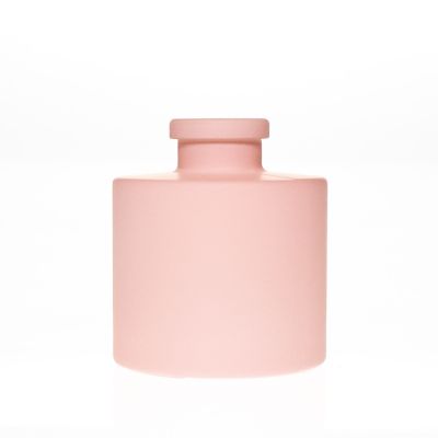 Factory 50ml Empty Round Pink Reed Diffuser Bottles Decorative Aroma Glass Bottle with Wick