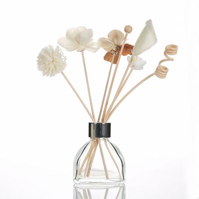 OEM Brand 50ml Small Cone Shaped Clear Aroma Oil Reed Diffuser Glass Bottle with Screw lid