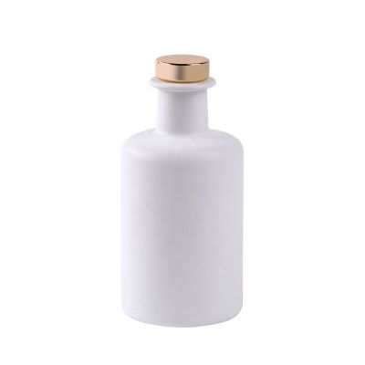 250ml Aromatherapy White Glass Bottle Reed Diffuser With Rubber Stopper